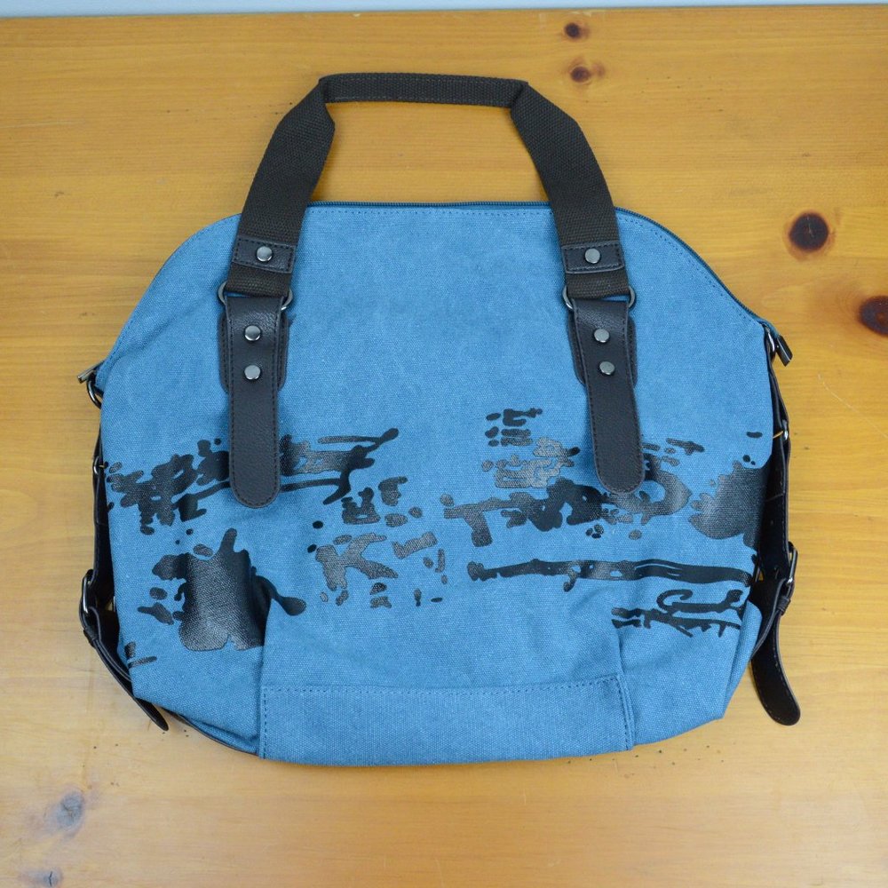 π Edgy Vintage Hobo Canvas Shoulder Bag - Picture 4 of 6